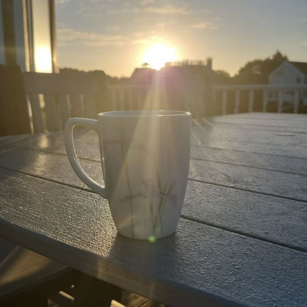 Sunrise on the lake deck